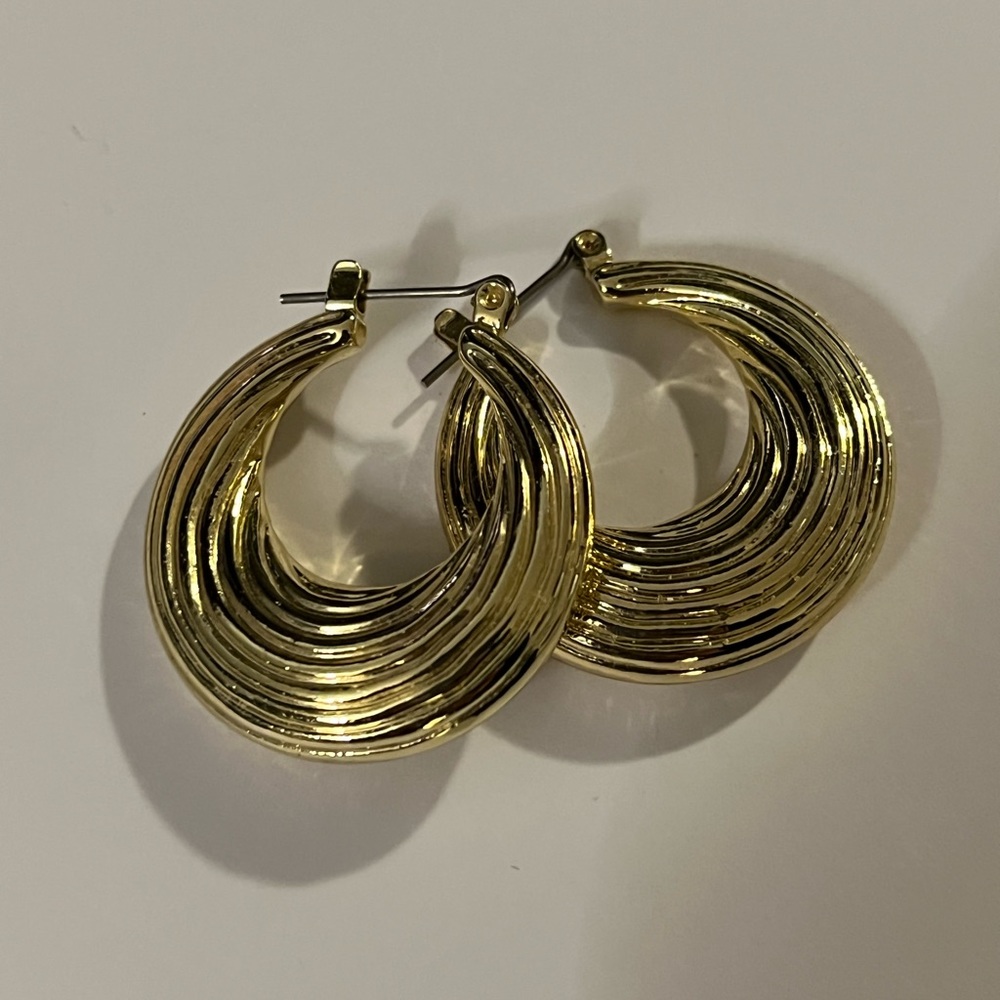 Express Statement Gold Hoops